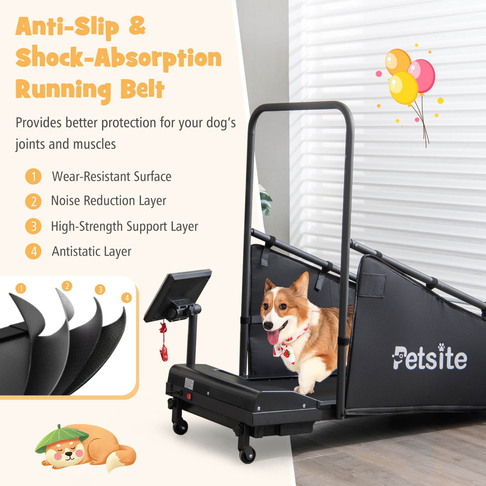 JeeKoudy Dog Treadmill, Pet Fitness Equipment Pet Running Machine for  Running for Dogs, Helping Pets to Exercise Running Spinning Toy Movement  Wheel