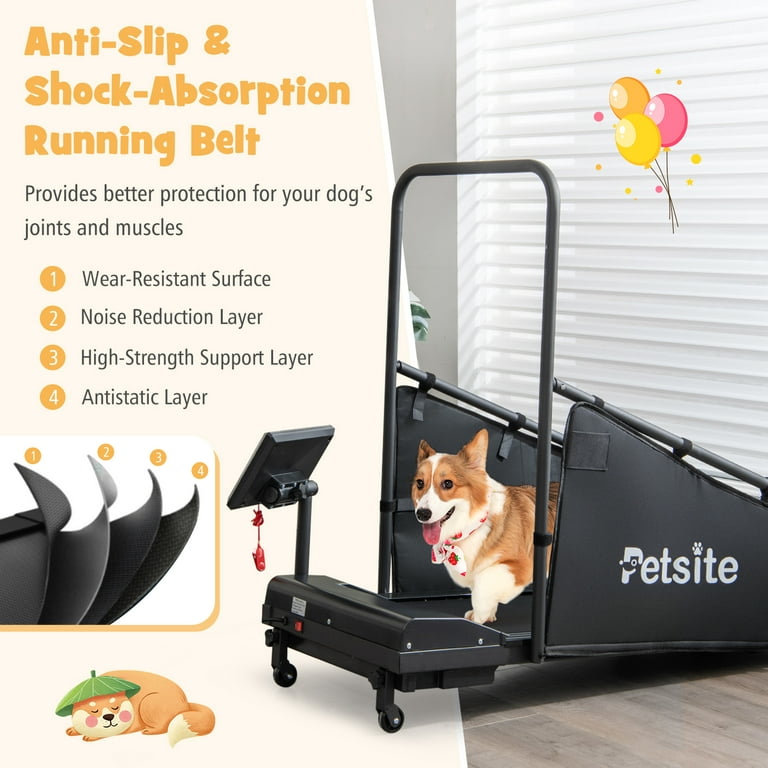 Goplus Dog Treadmill, Pet Running Machine for Small/Medium-Sized