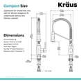 thumbnail image 2 of Grifo de Cocina Bolden Kraus Comercial 18pulg con Rociador Desplegable Doble Función Acero Inoxidable Kraus KPF-1610SFS, 2 of 2