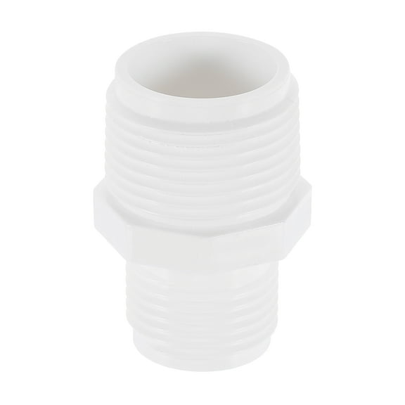 Uxcell Garden Hose Adapter, Male 1" NPT x 3/4" GHT Garden Hose Fitting, White