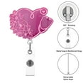 thumbnail image 2 of vnanda Durable Retractable Badge Reel Stylish Practical Badge Holder with Retractable Lanyard Easy-to-pull Reel Design Unique Shape Anti-lost Id for Office, 2 of 7