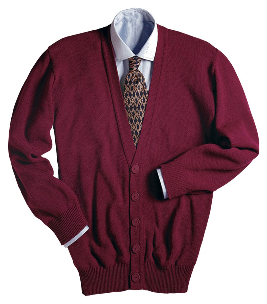 Edwards V-Neck Button Acrylic Cardigan Sweater