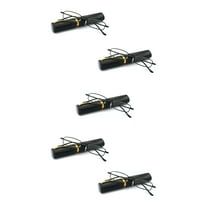 EYE ZOOM 5 Pack Readers Ultra Slim Compact Lightweight Tube Reading Glasses with Portable Clip Aluminum Case for Men and Women, Black Strength 1.50