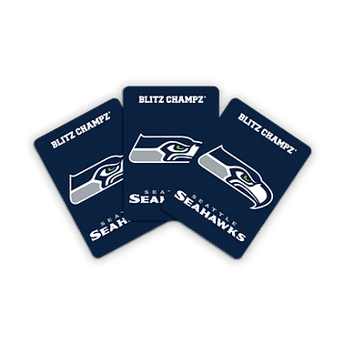 Blitz Champz Seattle Seahawks Card Game, Family Game for Adults & Kids, Easy-To-Learn Party Game