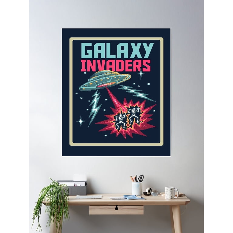 Pixel Art Vector Illustration Alien Space Ufo Invaders With 80S