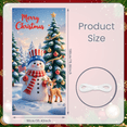 thumbnail image 2 of Decorative Design Merry Christmas Banner Festive Decoration Snowman Scene Christmas Tree Snowflakes for Holiday Party Indoor Celebration Winter Decor, 2 of 9