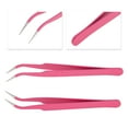 thumbnail image 3 of Unique Bargains 1 Pc Durable Eyelashes Tweezers for Bathroom Rose Red Stainless Steel, 3 of 6