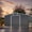 Gray, variant on 10 x 12 FT Outdoor Storage Shed, Large Steel Metal Garden Sheds with Lockable Door and 2 Translucent Windows, Surface Protective Film, Storage Tool House for Backyard, Garden, Patio, Lawn