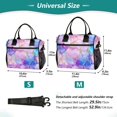 thumbnail image 4 of FORMRS Insulated Lunch Bag Unisex Large Capacity with Shoulder Strap, Pastel Pink Marble Pattern, 4 of 6