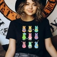 thumbnail image 3 of Cute Reading Bunny Shirt with Colorful Peeps & Books, Heliconia, Size XL, 3 of 6
