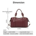 thumbnail image 2 of KALUNMA Leather Tote Shoulder Bag for Women Crossbody Handbag with Top Handles Hobo Bag, 2 of 6