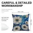 thumbnail image 2 of White flowers bubbles Linen toss pillowcase Decoration pillowcase Gift preferred 24x24" Cushion cover 1 set Sofa pillowcase Sofa bedroom living room car, 2 of 8