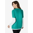thumbnail image 2 of Woman Within Plus Size Layered-Look Crewneck Tee, 2 of 5