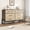 Black and Natural Wood, variant on CazToi 7 Drawer Double Dresser, Wood Chest of Drawers with R-Shaped Legs, Storage Cabinet Organizer