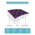 thumbnail image 4 of Quilt King Size Bedding Set, Purple Black Halloween Reversible Summer Quilt 3 Pieces, Fall Spooky Horror Abstract Bats Lightweight Bedspreads Coverlets with 2 Pillow Shams for All Seasons, 4 of 5