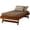 Brown-LinenSton, variant on Kodiak Furniture Boho Wood Pop Up Bed in White with Linen Stone Mattress