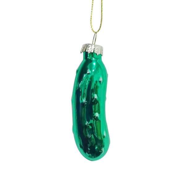 Manualidades personalizables, colgante para árbol de Navidad, muñeco de Navidad personalizado, adornos de pepino de vidrio vegetal, Navidad