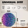 thumbnail image 2 of PU Leather Coasters for Drinks Bar Beer,Set of 6 with Holder,Round Housewarming Gift,Four Different Colored Leopard Print Patterns, 2 of 4