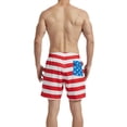 thumbnail image 3 of WREESH Men's Quick-Dry Board Shorts Usa Flag Print Summer Beach Shorts Swim Trunks Surf Shorts Bathing Suit with Mesh Lining Red, 3 of 9