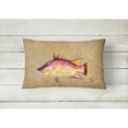 thumbnail image 2 of Carolines Treasures 8803PW1216 Hog Snapper Canvas Fabric Decorative Pillow, 12H x16W, multicolor, 2 of 3