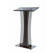 AdirOffice Black Acrylic Stand-Up Podium Lectern with Black Cover