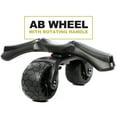 thumbnail image 2 of PRCTZ Deluxe Ab Wheel with Rotating Handle, Dual Wheel Abdominal Trainer - Available in White & Black, 2 of 10