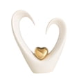 thumbnail image 2 of Escultura de corazón, figura decorativa, colección de cerámica, estatua moderna, adorno de mesa para sala de estar, gabinete, regalo de cumpleaños Alto, 2 of 8