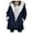 winter jackets for women-a03-navy-1, variant on UPPADA Winter Coats for Women Shacket Fleece Lined Jacket Oversized Plus Size Warm Jackets Thermal Hooded Fashion Overcoats Button Down Pockets Outerwear