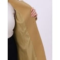 thumbnail image 5 of DARING DIVA Women's Plus Mid Length Notch Lapel Single Breasted Pea Jacket 3X Camel, 5 of 7