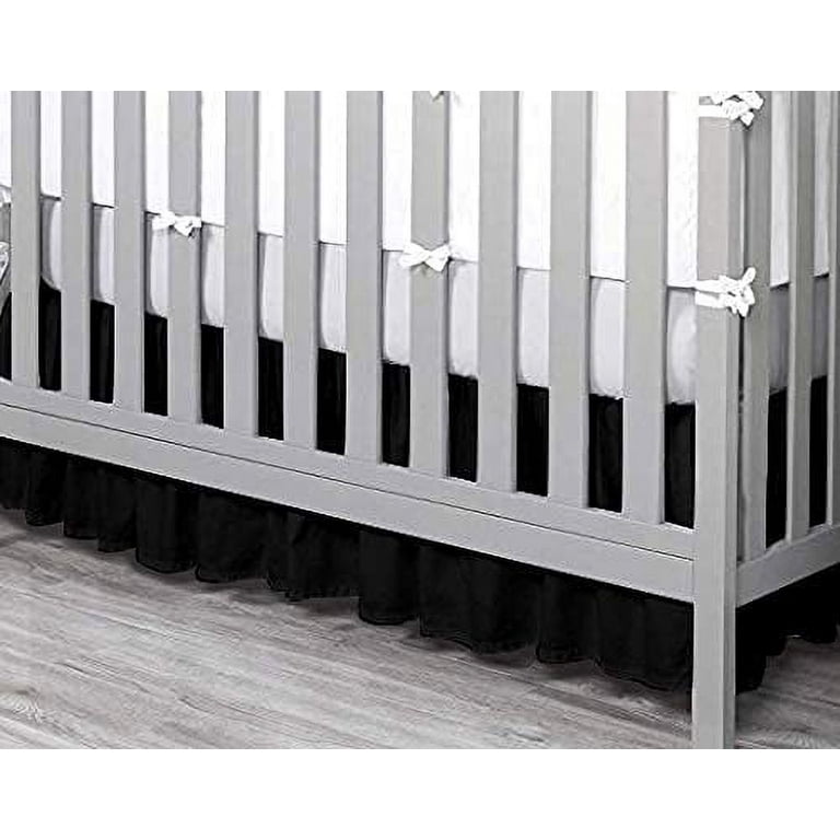 Crib Skirt Dust Ruffle, 100% Egyptian Cotton 800 Thread Count