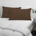 thumbnail image 4 of Dark Brown Rattan Throw Pillow Covers, Vintage Abstract Wicker Texture Soft Breathable Pillow Cases with Invisible Zipper for Sleeping, Small Pillowcases for Couch Bed Sofa Chair 16x24 Inches, 4 of 9