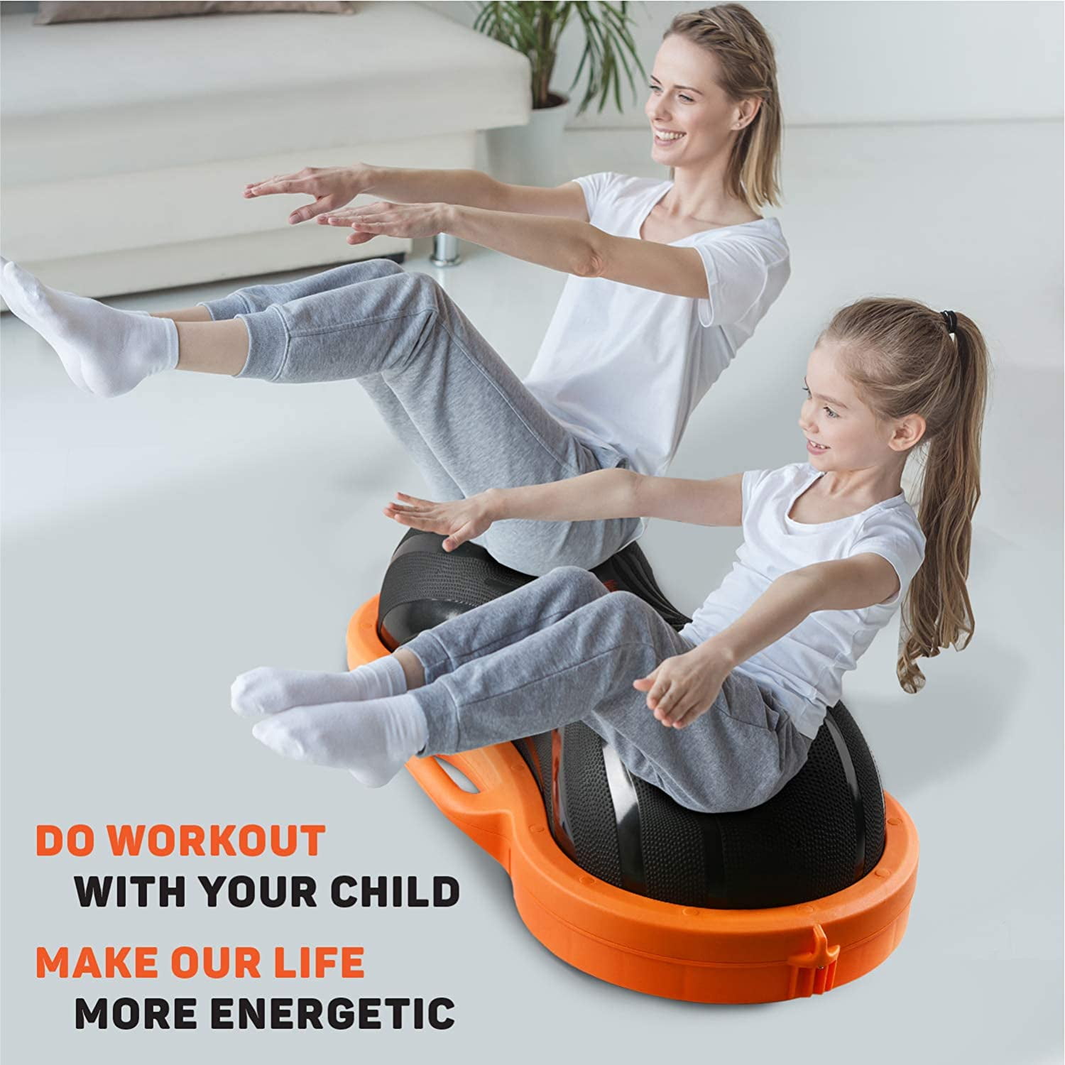 Buy Yes4All Half Peanut Balance Trainer Ball, 40 in, for Full Body Workout Black/ Orange