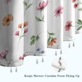 thumbnail image 6 of Pioneer Flower Floral Print Pattern Shower Curtain 84”x72", Bathroom Decorative Shower Curtain Set with 12 Hooks, Waterproof Washable, 6 of 6