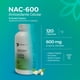 thumbnail image 4 of Primetech NAC-600 N-Acetil Cisteína y Levadura de Cerveza Soporte Antioxidante, Respiratorio y desintoxicante Precursor de Glutatión 120 Cáps, 4 of 5