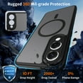 thumbnail image 4 of Designed for Samsung Galaxy S25 Edge Magnetic Phone Case,Precision Lens Hole Protection,Compatible with Mag-Safe,Ultra Slim,Shockproof Anti-Scratch Anti-fall Translucent Matte Phone Case,Black, 4 of 7