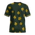 thumbnail image 4 of St Patricks Day Shirts for Men Clover Graphic T Shirt Round Neck Short Sleeve Blouse Novelty Funny Print T Shirts Summer Basic Tops, 4 of 8