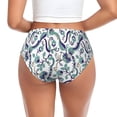 thumbnail image 3 of Womens Underwear - Paisley Pattern No.9074 No Show Seamless Underwear for Women, Stretch Women's Panties, Hipster Soft Comfort Ladies Panties Bikini Underwear Briefs, 3 of 6
