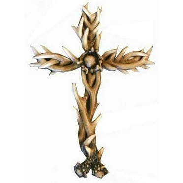 10448X Wall Cross - Antler Lodge - 7.5