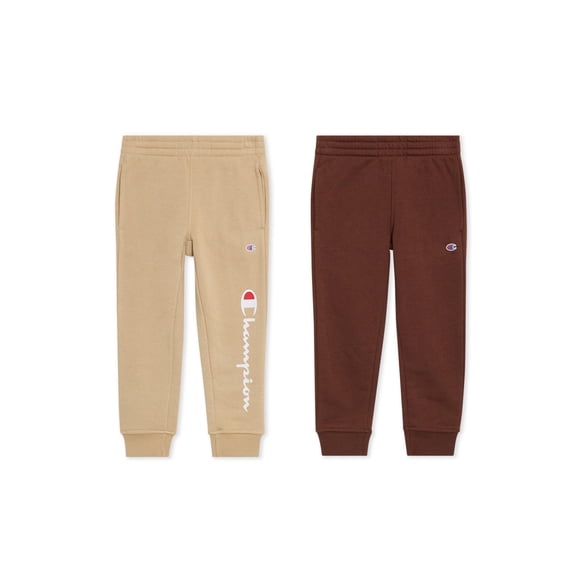 Champion Boys Jogger Pants 2-Pack - Khaki and Brown - Size 4