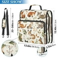 thumbnail image 4 of 3 Ring Zipper Binder with Shoulder Strap Waterproof Trapper Keeper 2 Inch D-Ring 500 Sheets Capacity Cute Fox and Plant, 4 of 8