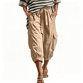thumbnail image 2 of Posijego Women's Cargo Capri Pants with Multiple Pockets Cropped Pants Trendy Summer Outdoor Travel Capris Pants for Women, 2 of 6