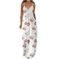 thumbnail image 1 of CEHVOM Robes d'Été pour Femmes Décontractées Boho Imprimées à Bretelles Anneau Plage Longue Robe Maxi avec Poches, 1 of 5