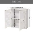 thumbnail image 4 of Wall-Mounted Bathroom Cabinet with Double Vented Doors, Compact Storage Organizer for Toiletries, White Finish - Miami Collection, 4 of 10