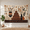 B, variant on XaaKee Tapestry Wall Hanging, Terracotta Tribal Vaults II, High-Quality Polyester Tapestry For Bedroom, 60x40Inch