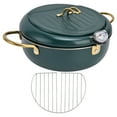 thumbnail image 2 of Deep Fryer Pot, Stainless Steel Japanese Tempura Fryer Pan Temperature Control Turkey Deep Fryer With , Removable Lid, Oil Drip Drainer Rack For Tempura Chips Fries Fish Chicken, 2 of 8