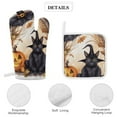 thumbnail image 4 of Pumpkin Lantern Black Cat Insulated Gloves And Pot Mats (four Piece Set), 4 of 6