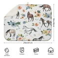 thumbnail image 2 of 2pcs Floral Horse Pattern Drying Mat Set, Super Absorbent 3-Layer Microfiber, Foldable & Reusable Dish Drying Pad for Small Spaces, 2 of 4