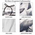 thumbnail image 4 of luoweisi Men's Beach Shorts Quick Dry Swim Trunks with Mesh Lining Shark L, 4 of 5