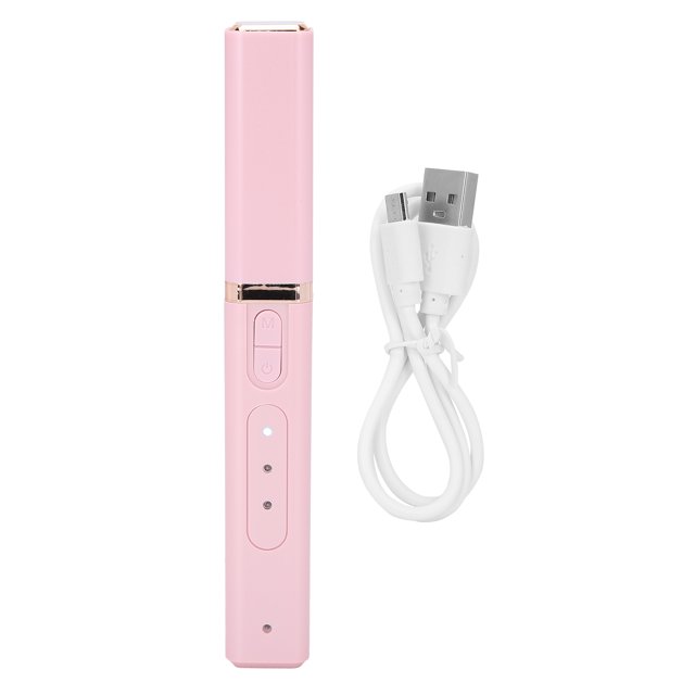 Rizador de pestañas eléctrico recargable, calentamiento rápido, herramienta para rizar pestañas de larga duración, color rosa