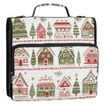 thumbnail image 5 of FORMRS Zipper Binder with Shoulder Strap 2-inch Ring 500 Sheet Capacity File Bag, Red Christmas House, 5 of 5